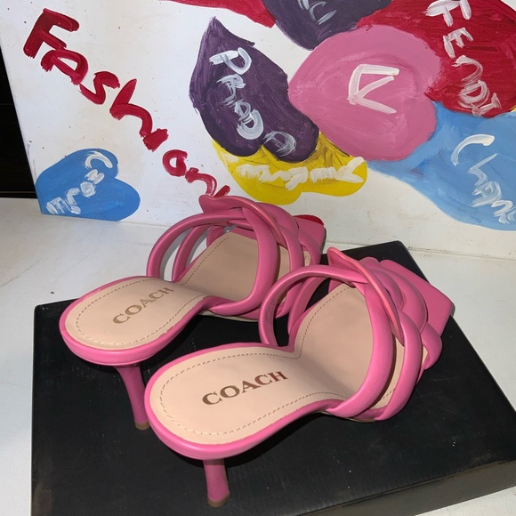 Coach Leather Kellie Mules Size 11 - Picture 4 of 7